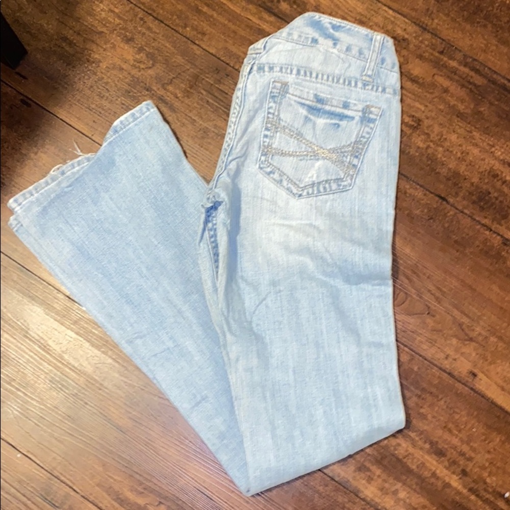 Aeropostale Bootcut 1/2 long distress jeans